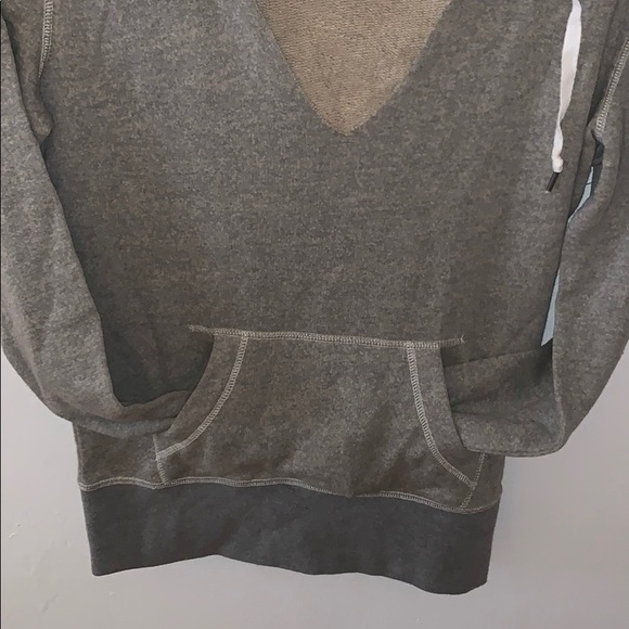 Women’s simple pullover hoodie sweater gray - Picture 2 of 3